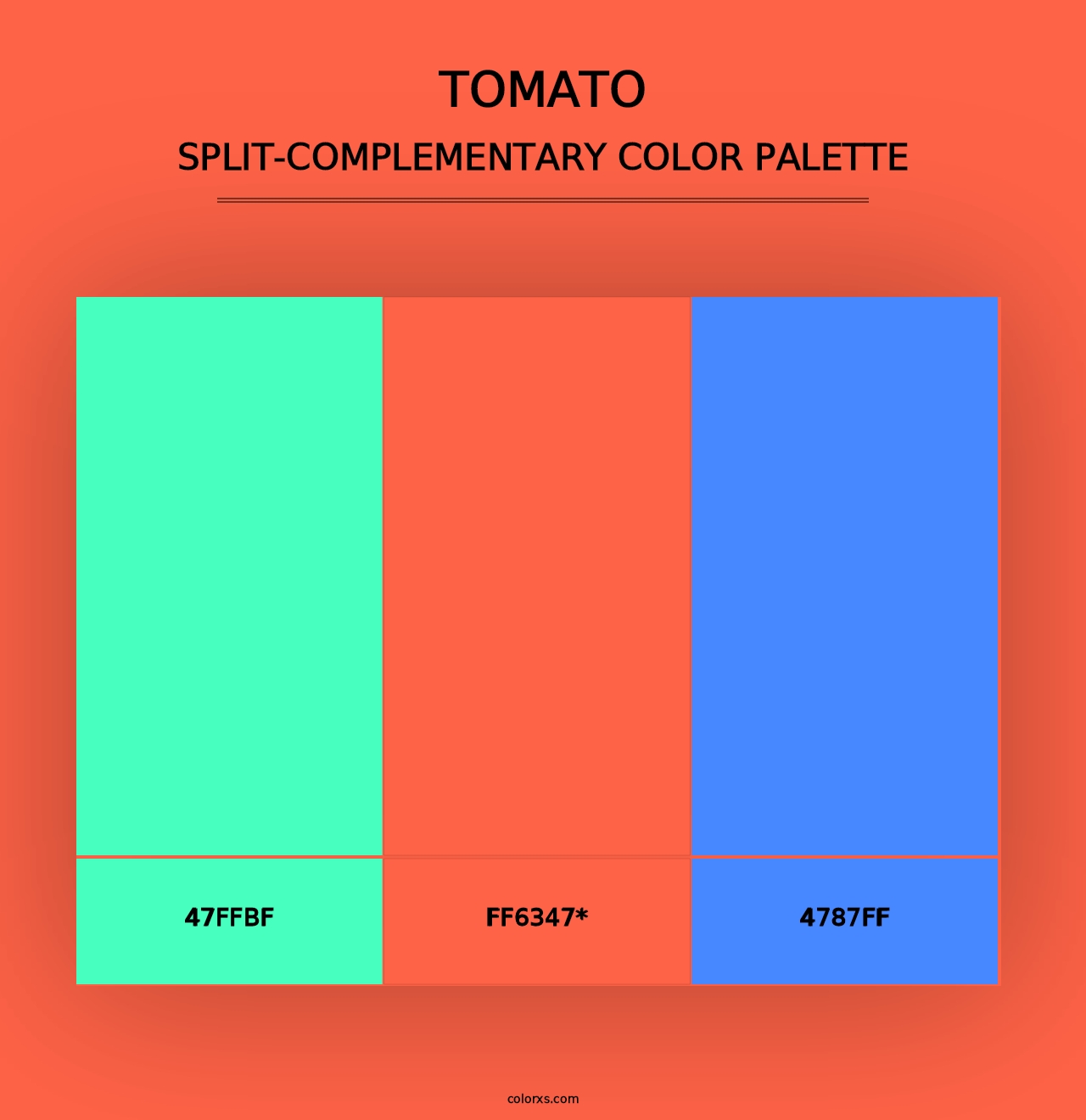 Tomato - Split-Complementary Color Palette