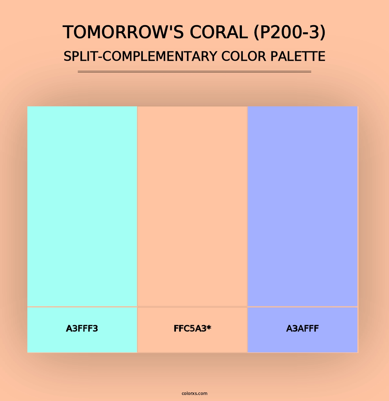 Tomorrow'S Coral (P200-3) - Split-Complementary Color Palette