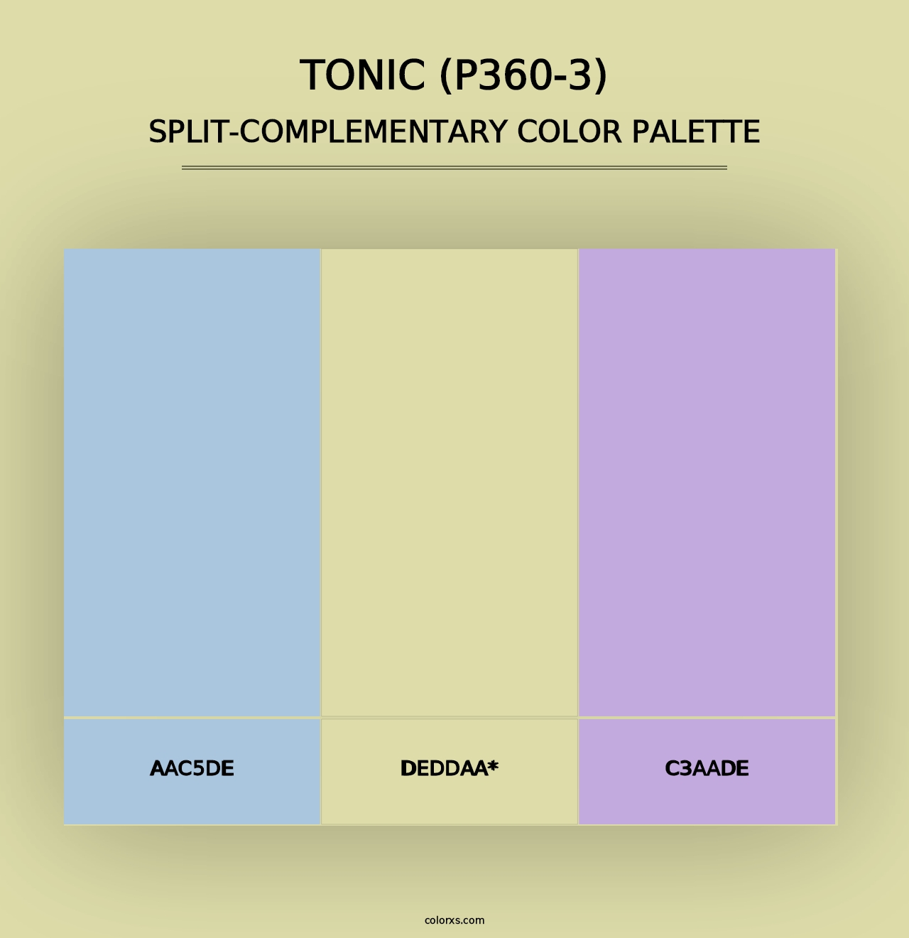 Tonic (P360-3) - Split-Complementary Color Palette