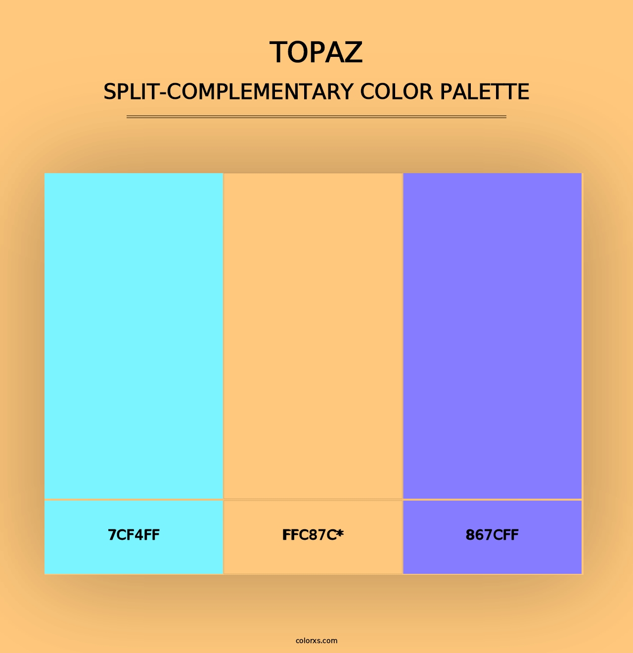 Topaz - Split-Complementary Color Palette