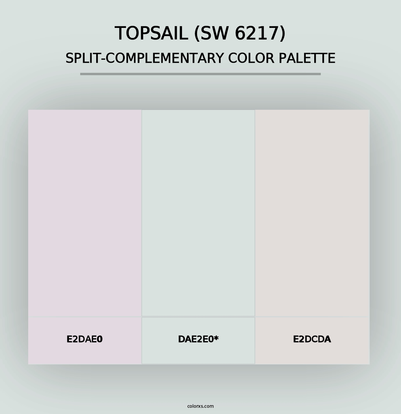 Topsail (SW 6217) - Split-Complementary Color Palette