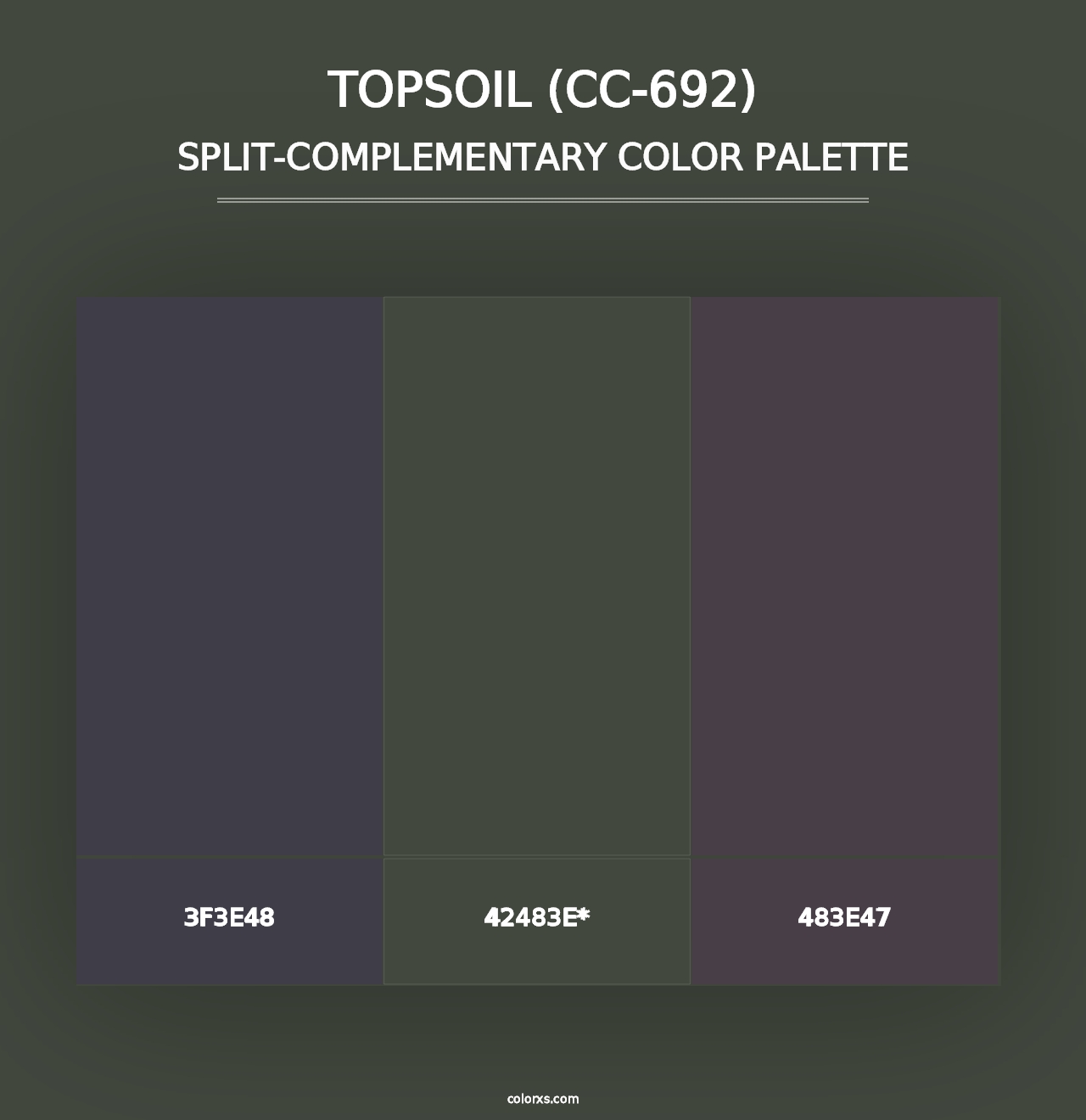 Topsoil (CC-692) - Split-Complementary Color Palette