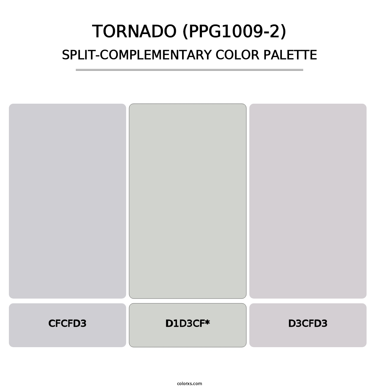 Tornado (PPG1009-2) - Split-Complementary Color Palette