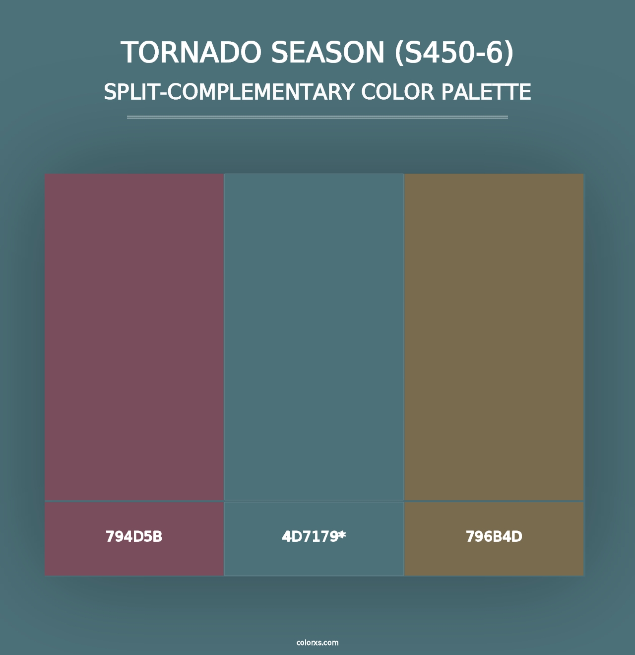 Tornado Season (S450-6) - Split-Complementary Color Palette