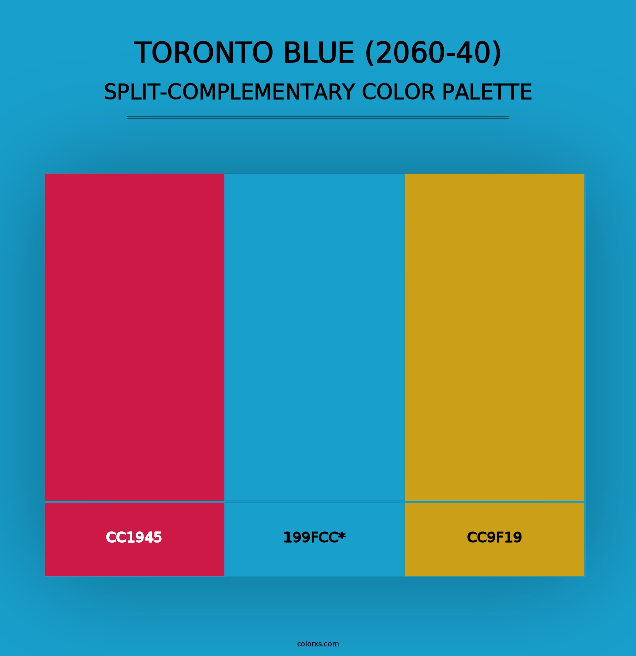 Toronto Blue (2060-40) - Split-Complementary Color Palette