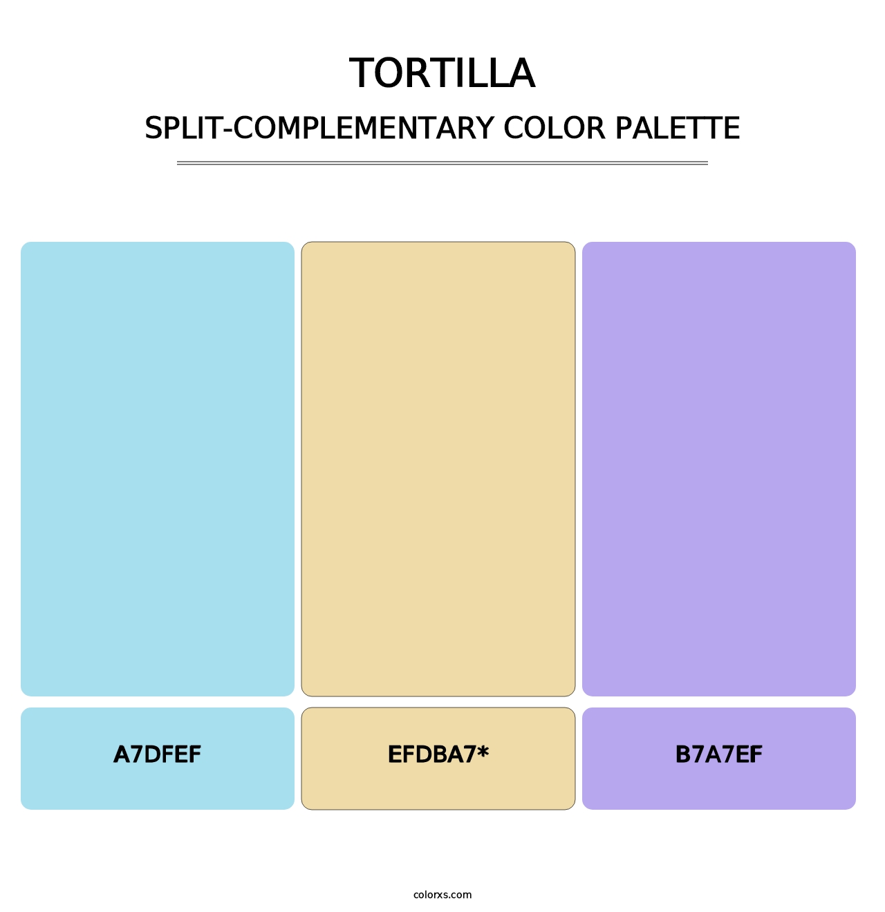 Tortilla - Split-Complementary Color Palette