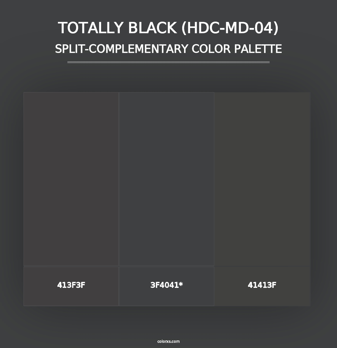 Totally Black (HDC-MD-04) - Split-Complementary Color Palette