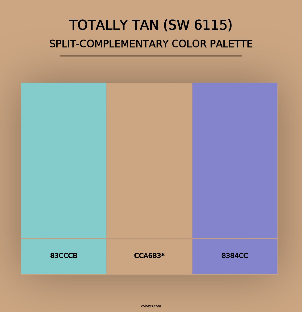 Totally Tan (SW 6115) - Split-Complementary Color Palette