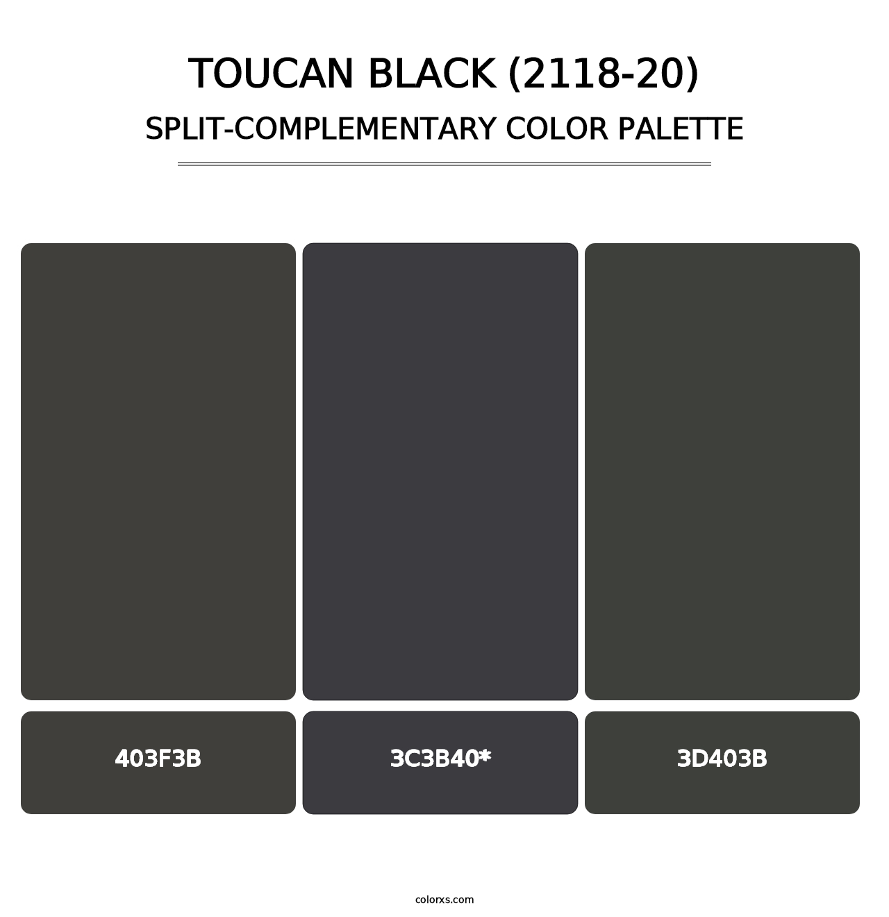 Toucan Black (2118-20) - Split-Complementary Color Palette