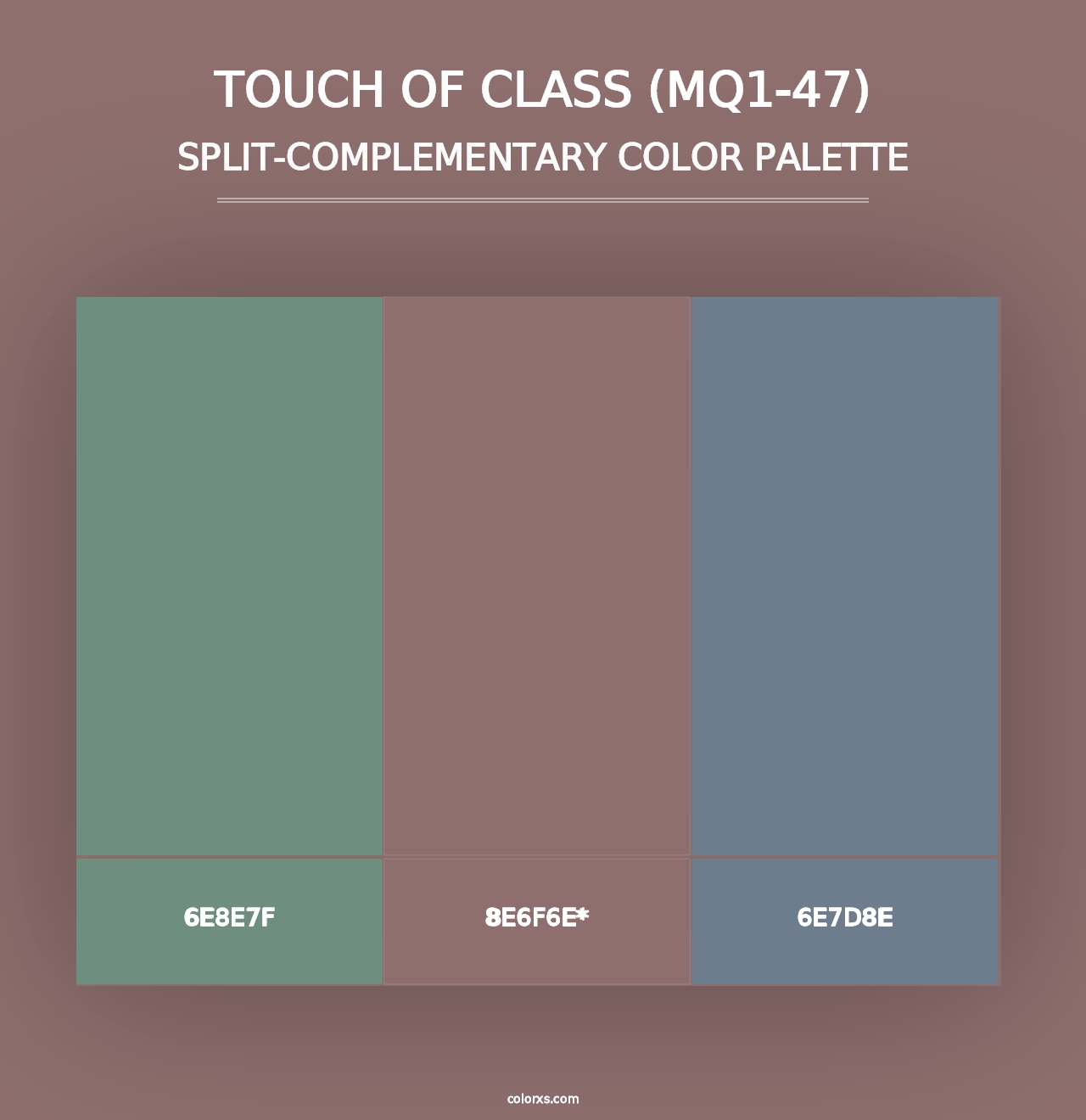 Touch Of Class (MQ1-47) - Split-Complementary Color Palette