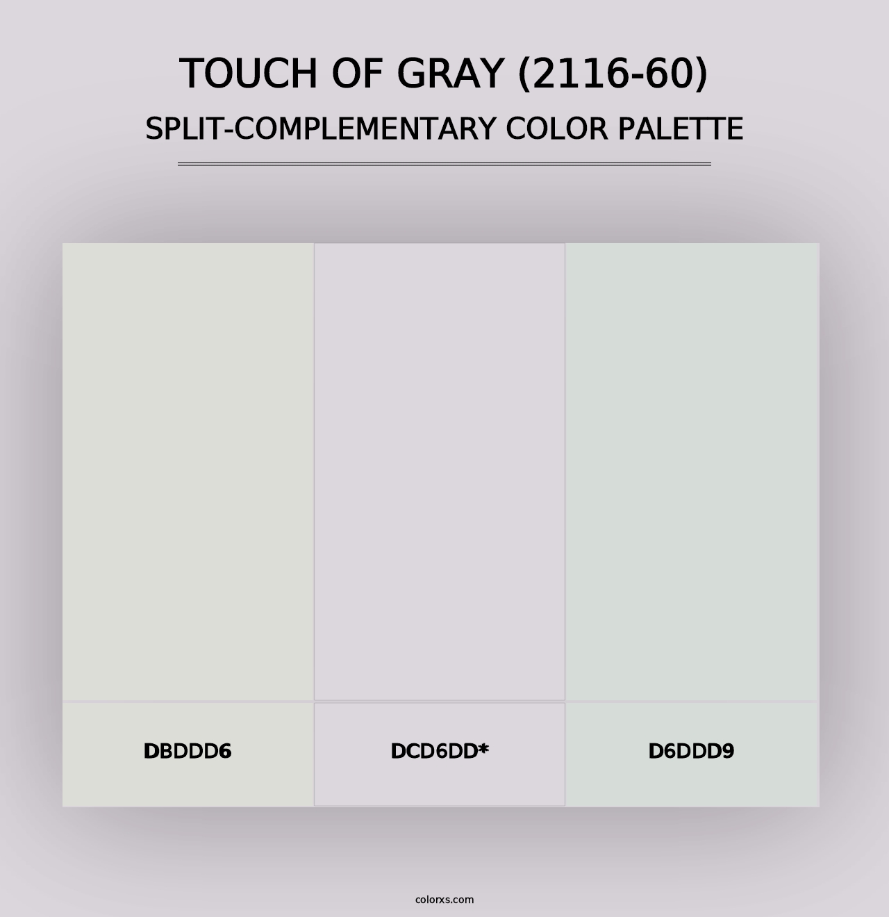 Touch of Gray (2116-60) - Split-Complementary Color Palette