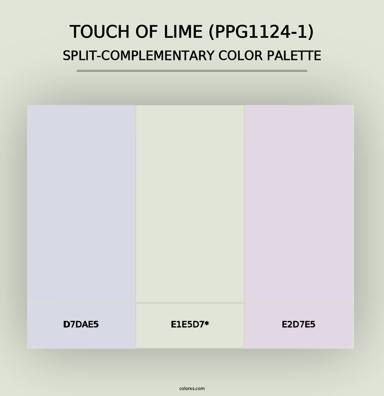 Touch Of Lime (PPG1124-1) - Split-Complementary Color Palette