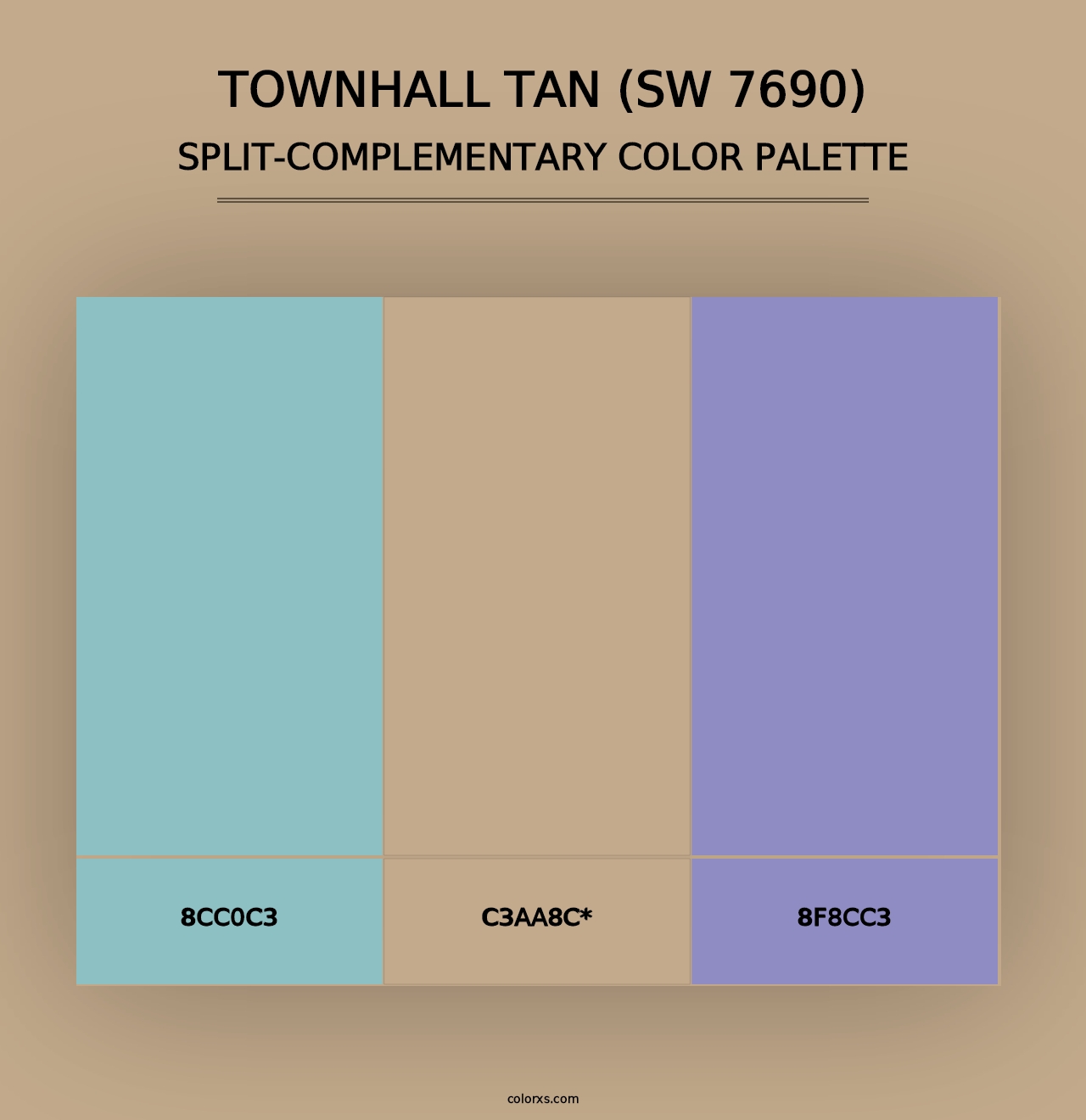 Townhall Tan (SW 7690) - Split-Complementary Color Palette