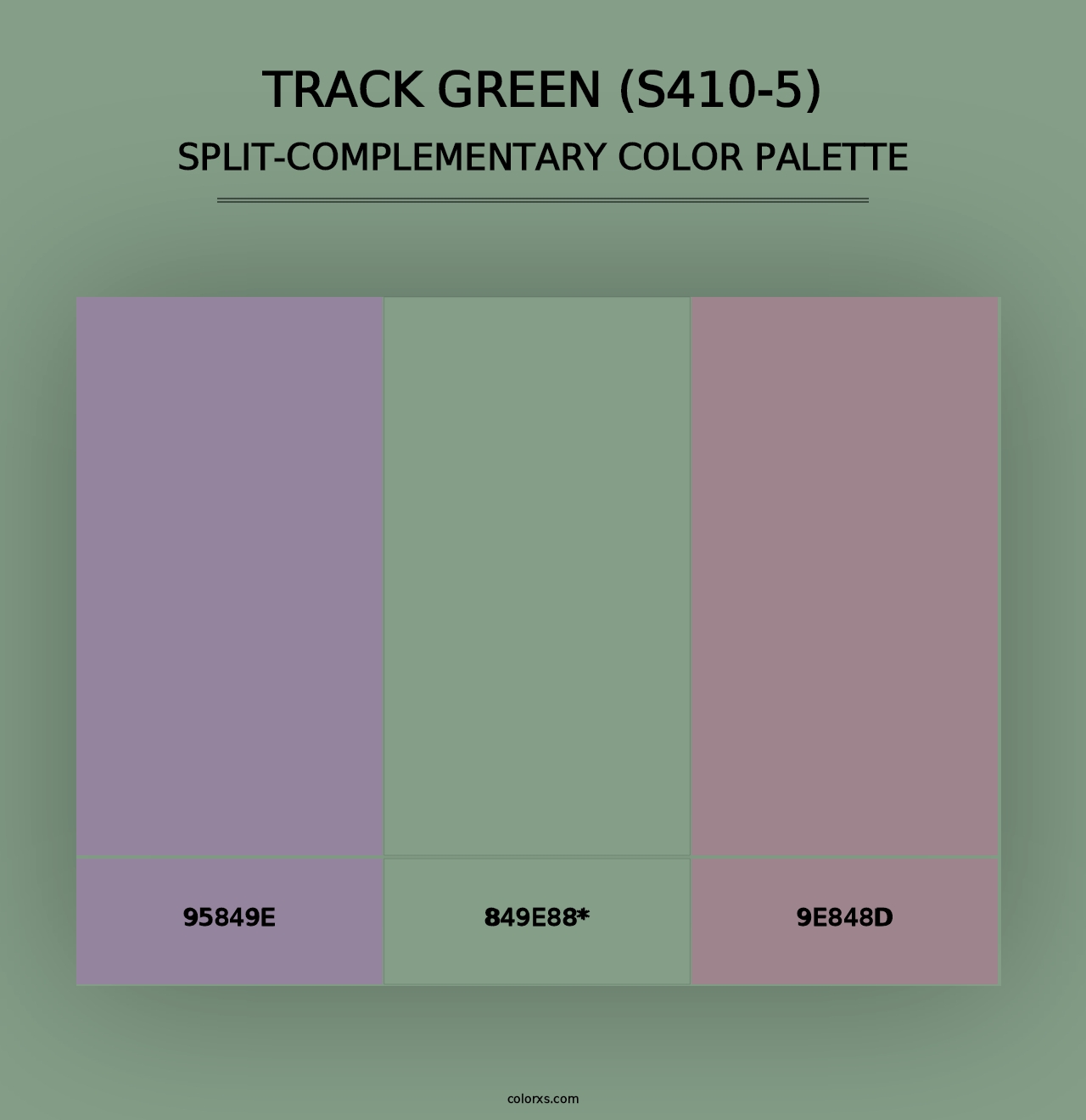 Track Green (S410-5) - Split-Complementary Color Palette