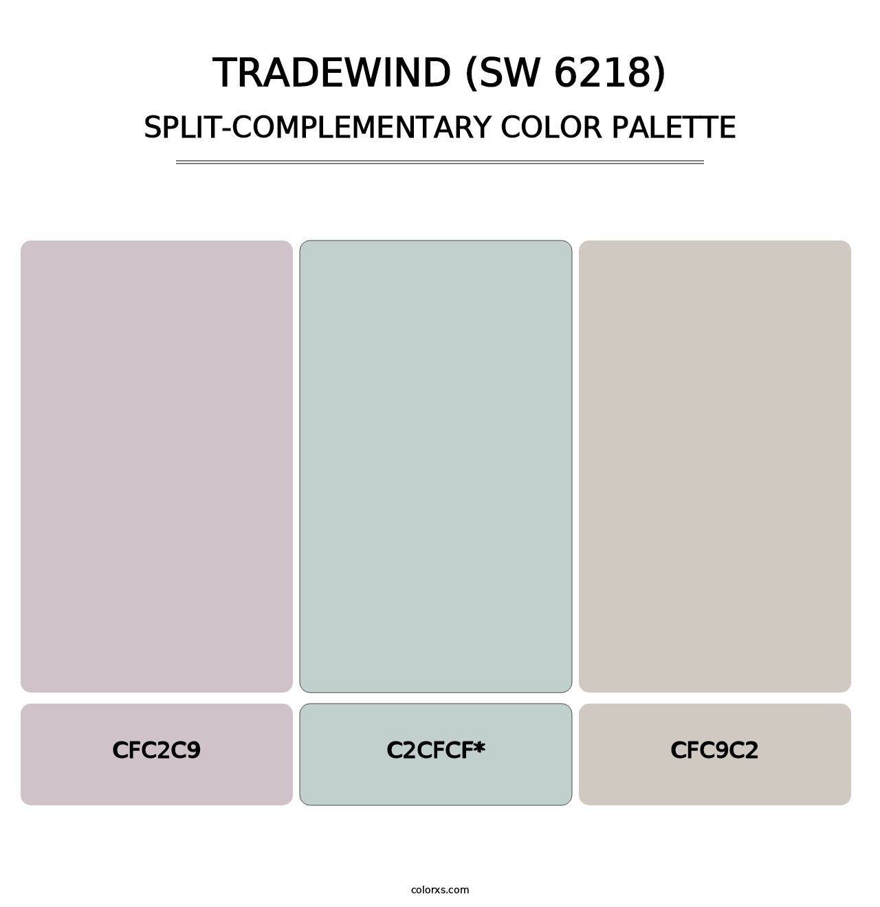 Tradewind (SW 6218) - Split-Complementary Color Palette