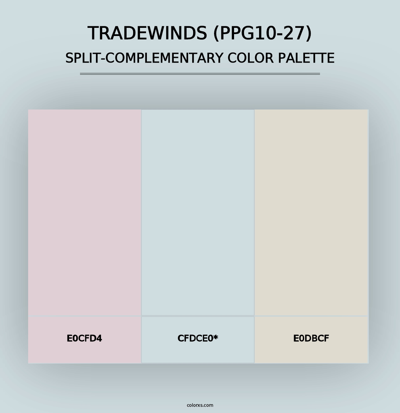 Tradewinds (PPG10-27) - Split-Complementary Color Palette