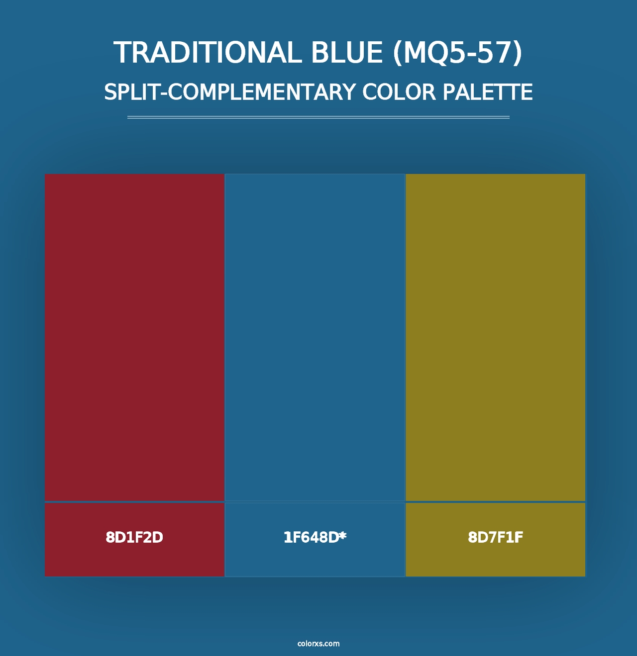 Traditional Blue (MQ5-57) - Split-Complementary Color Palette