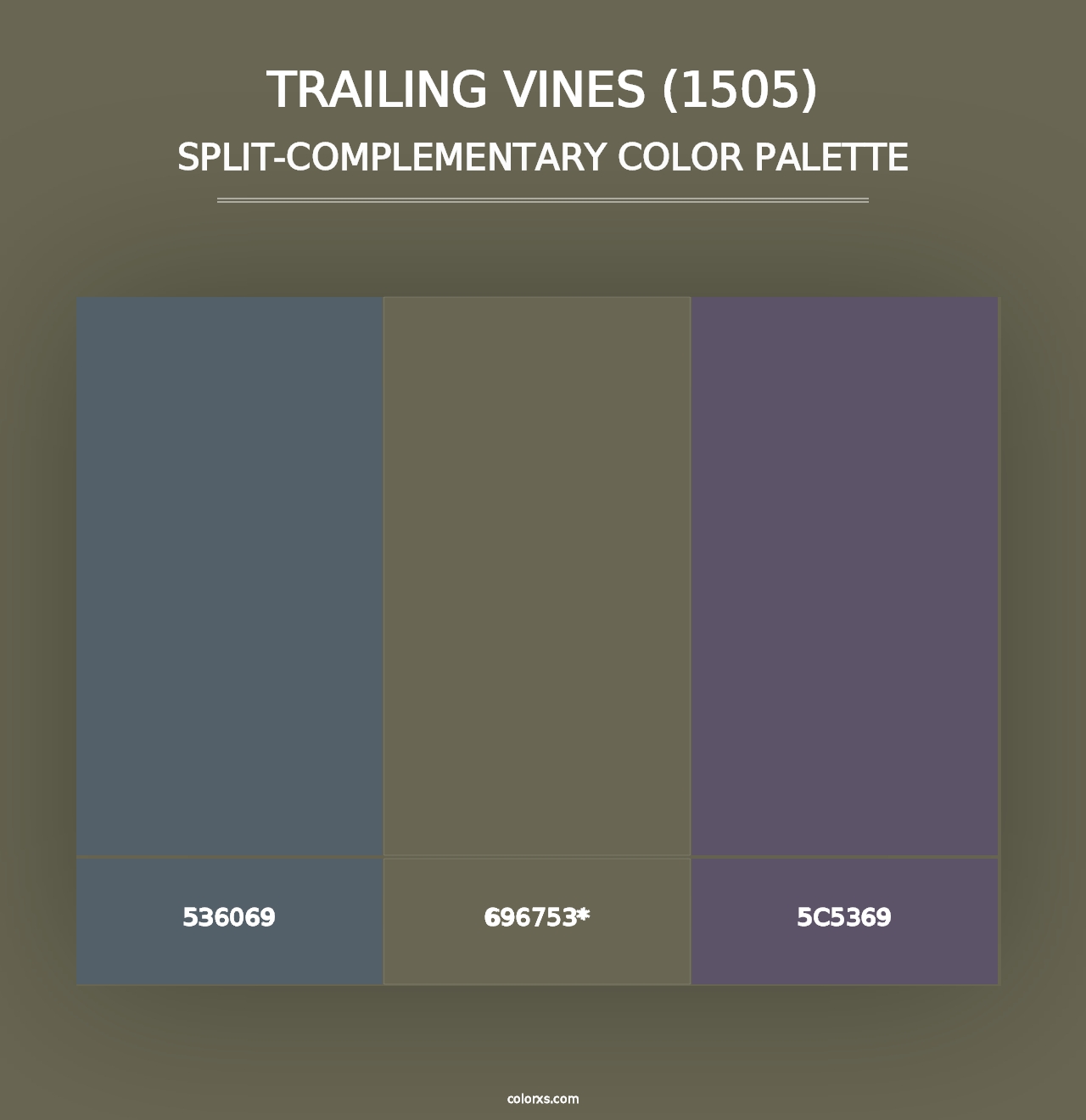 Trailing Vines (1505) - Split-Complementary Color Palette