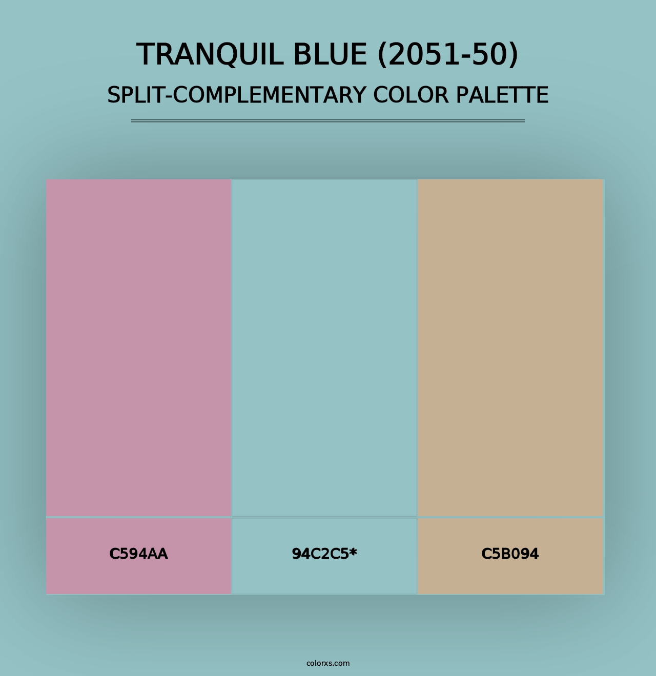 Tranquil Blue (2051-50) - Split-Complementary Color Palette