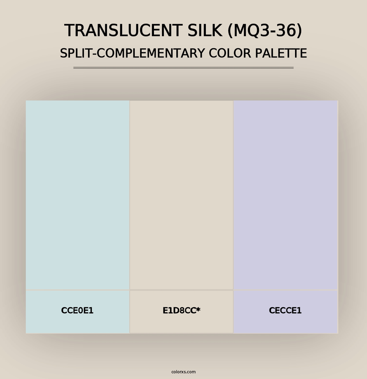 Translucent Silk (MQ3-36) - Split-Complementary Color Palette