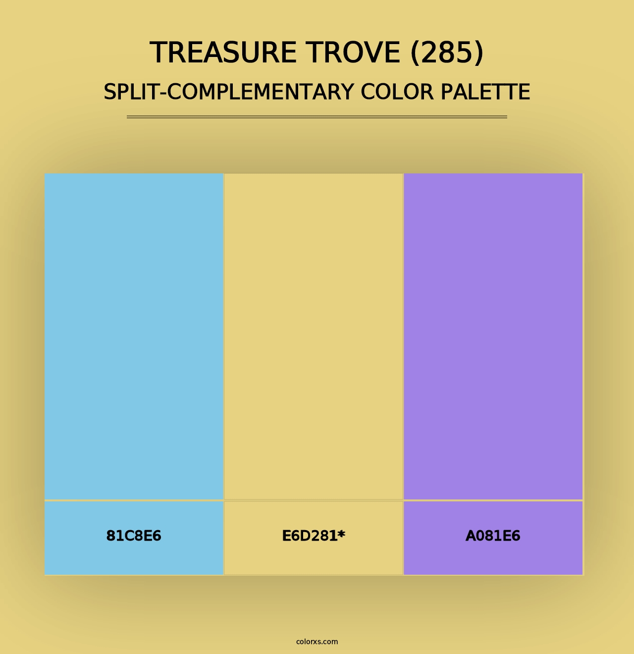 Treasure Trove (285) - Split-Complementary Color Palette