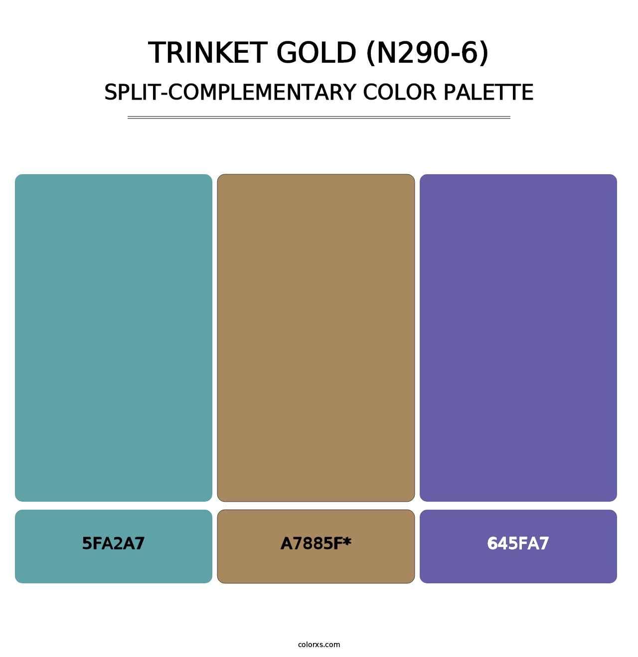 Trinket Gold (N290-6) - Split-Complementary Color Palette