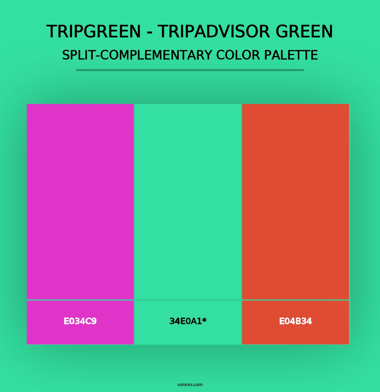 TripGreen - Tripadvisor Green - Split-Complementary Color Palette