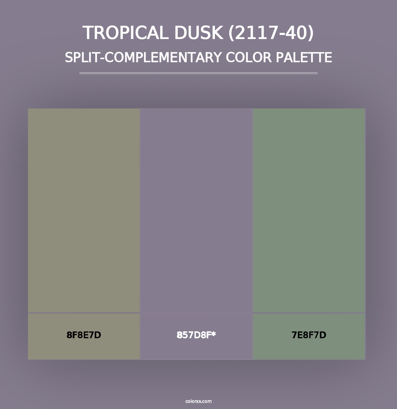 Tropical Dusk (2117-40) - Split-Complementary Color Palette