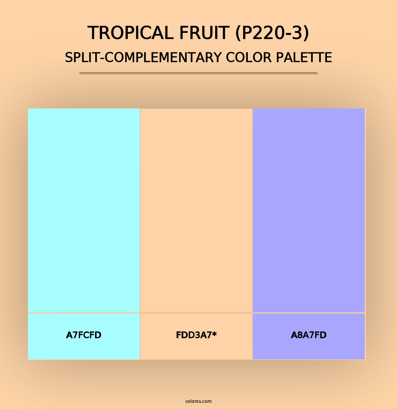 Tropical Fruit (P220-3) - Split-Complementary Color Palette