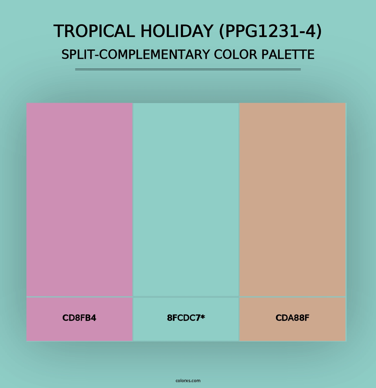 Tropical Holiday (PPG1231-4) - Split-Complementary Color Palette