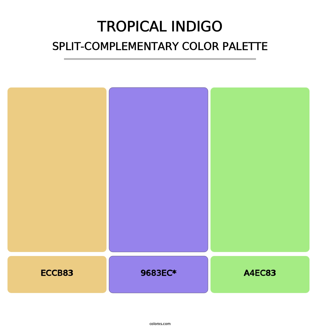 Tropical Indigo - Split-Complementary Color Palette