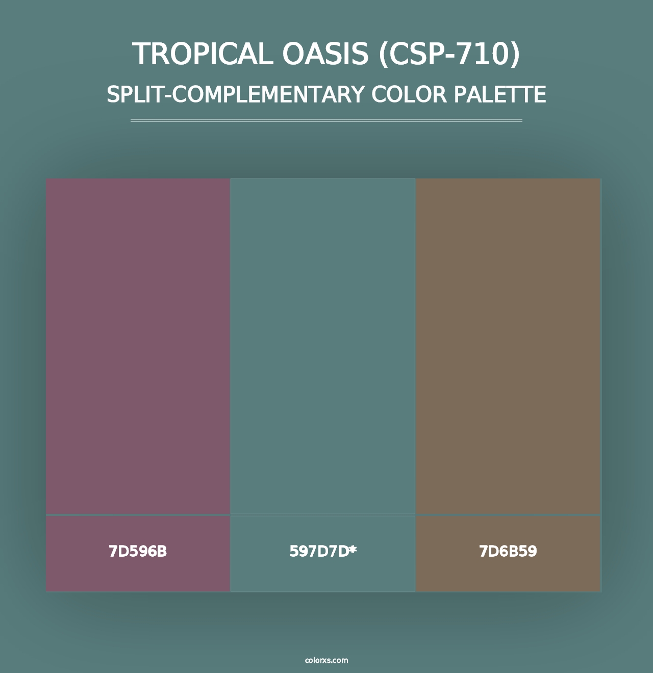 Tropical Oasis (CSP-710) - Split-Complementary Color Palette