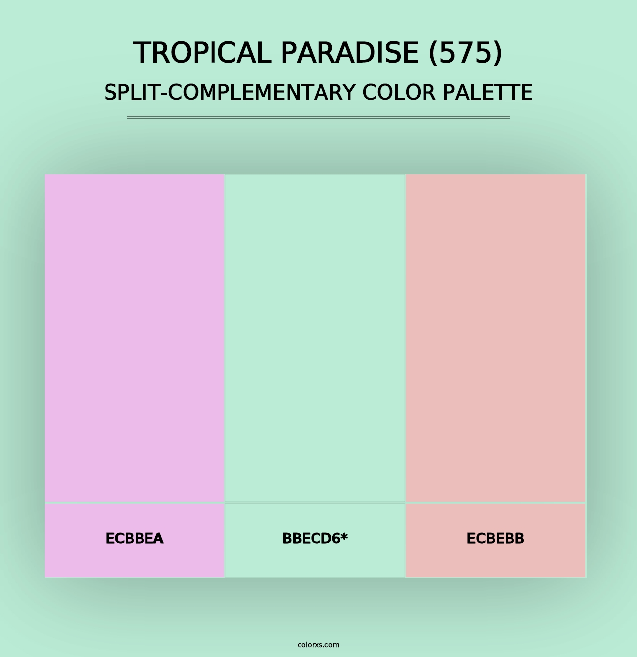 Tropical Paradise (575) - Split-Complementary Color Palette