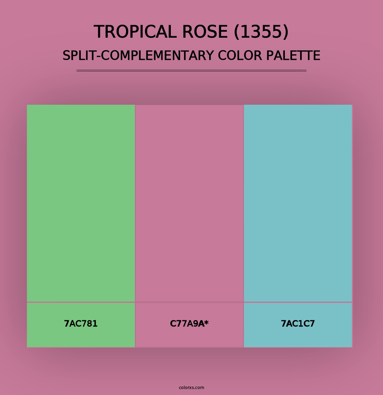 Tropical Rose (1355) - Split-Complementary Color Palette