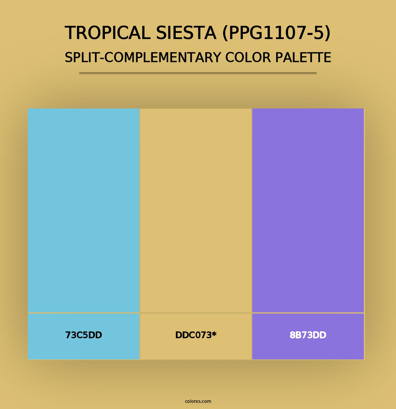 Tropical Siesta (PPG1107-5) - Split-Complementary Color Palette