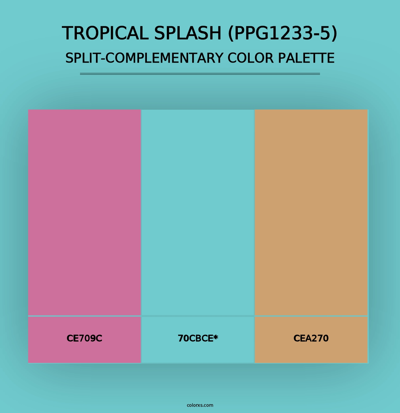 Tropical Splash (PPG1233-5) - Split-Complementary Color Palette