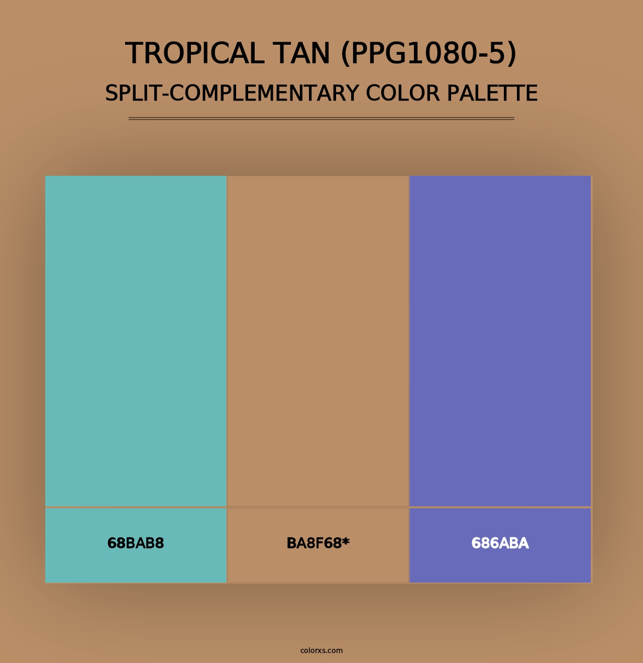 Tropical Tan (PPG1080-5) - Split-Complementary Color Palette