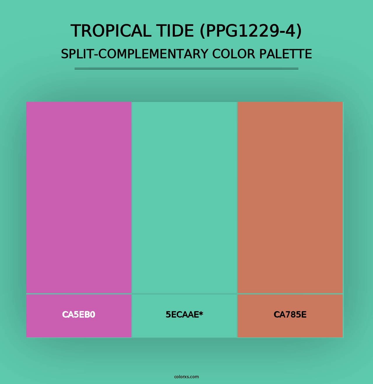 Tropical Tide (PPG1229-4) - Split-Complementary Color Palette