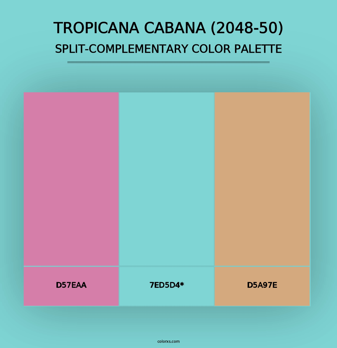 Tropicana Cabana (2048-50) - Split-Complementary Color Palette