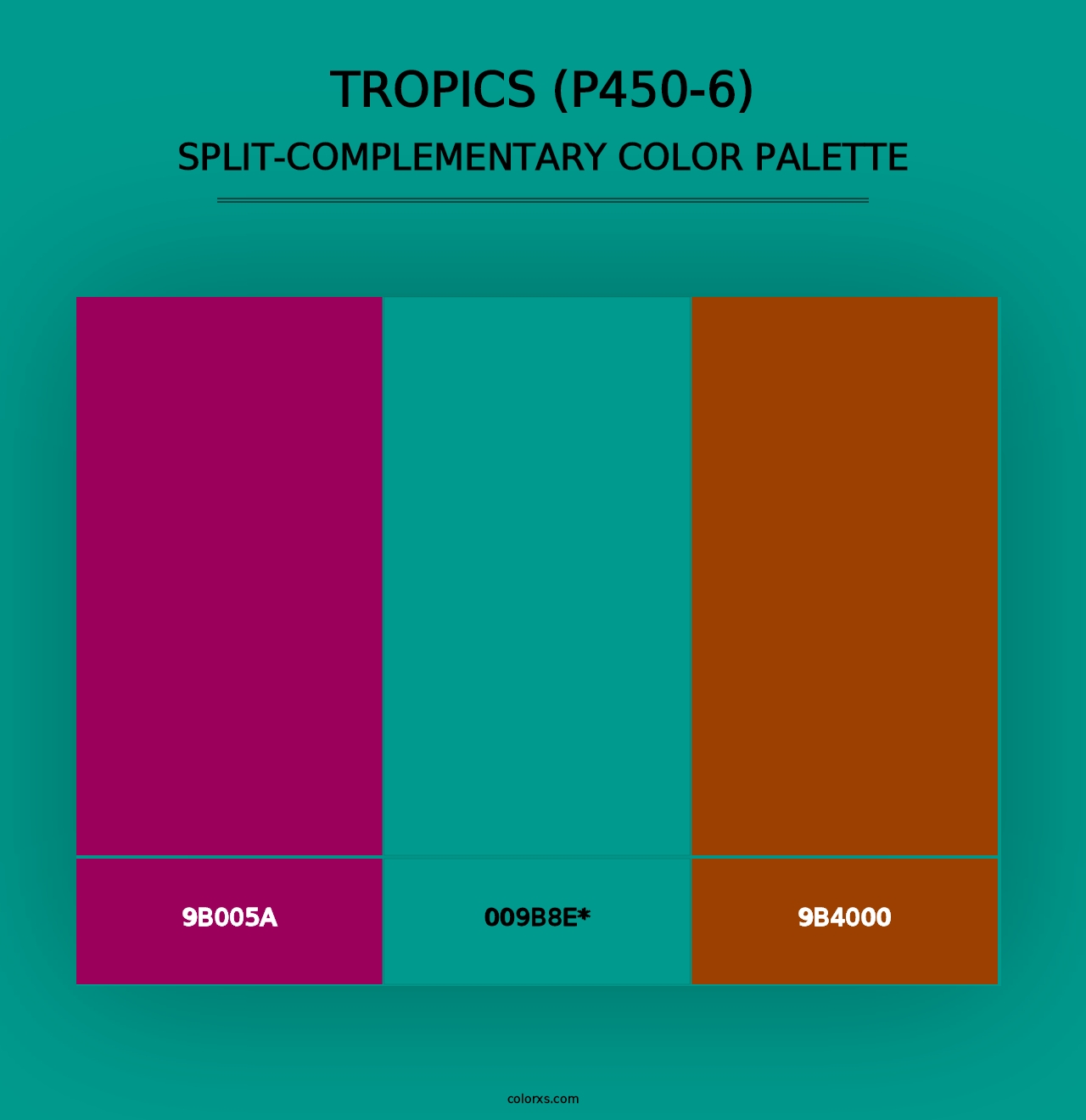 Tropics (P450-6) - Split-Complementary Color Palette