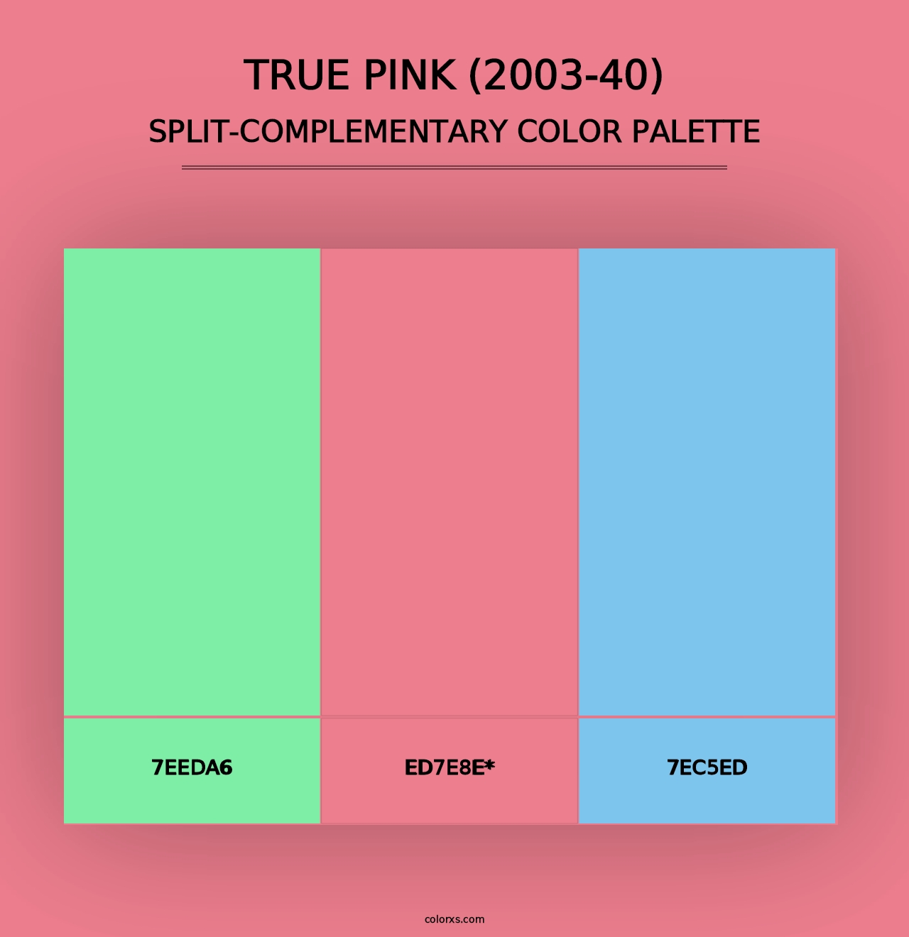 True Pink (2003-40) - Split-Complementary Color Palette