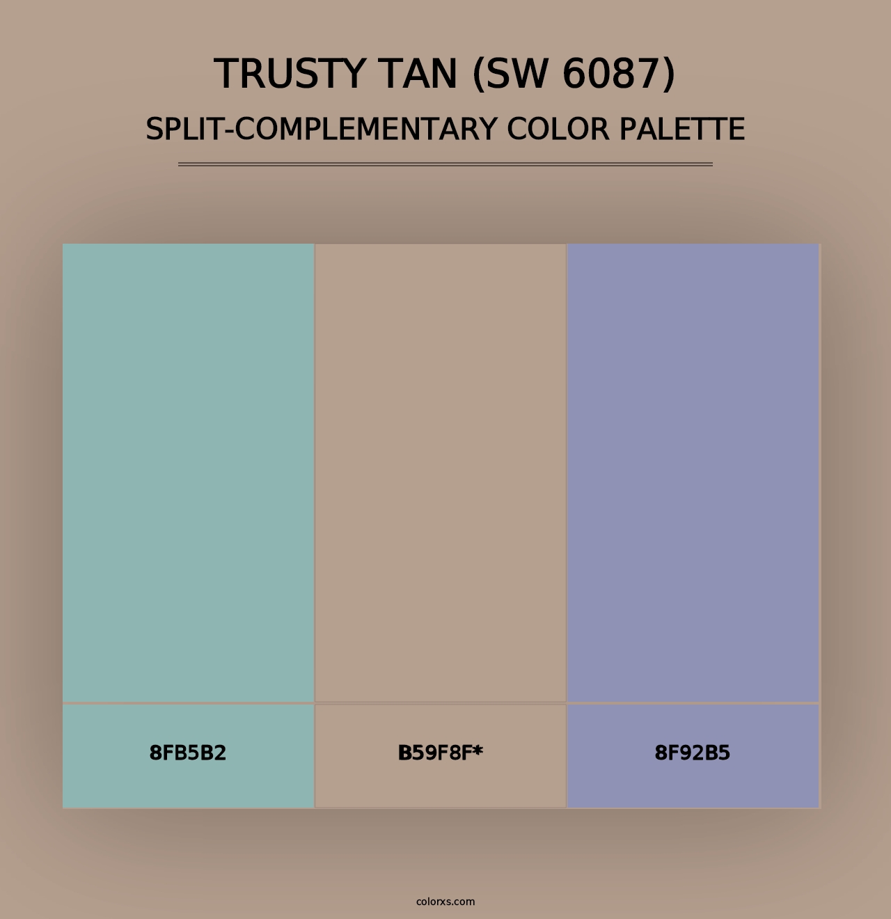 Trusty Tan (SW 6087) - Split-Complementary Color Palette