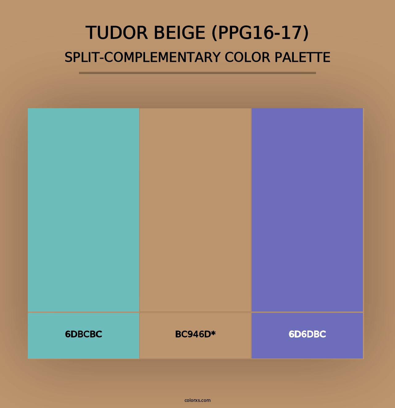 Tudor Beige (PPG16-17) - Split-Complementary Color Palette