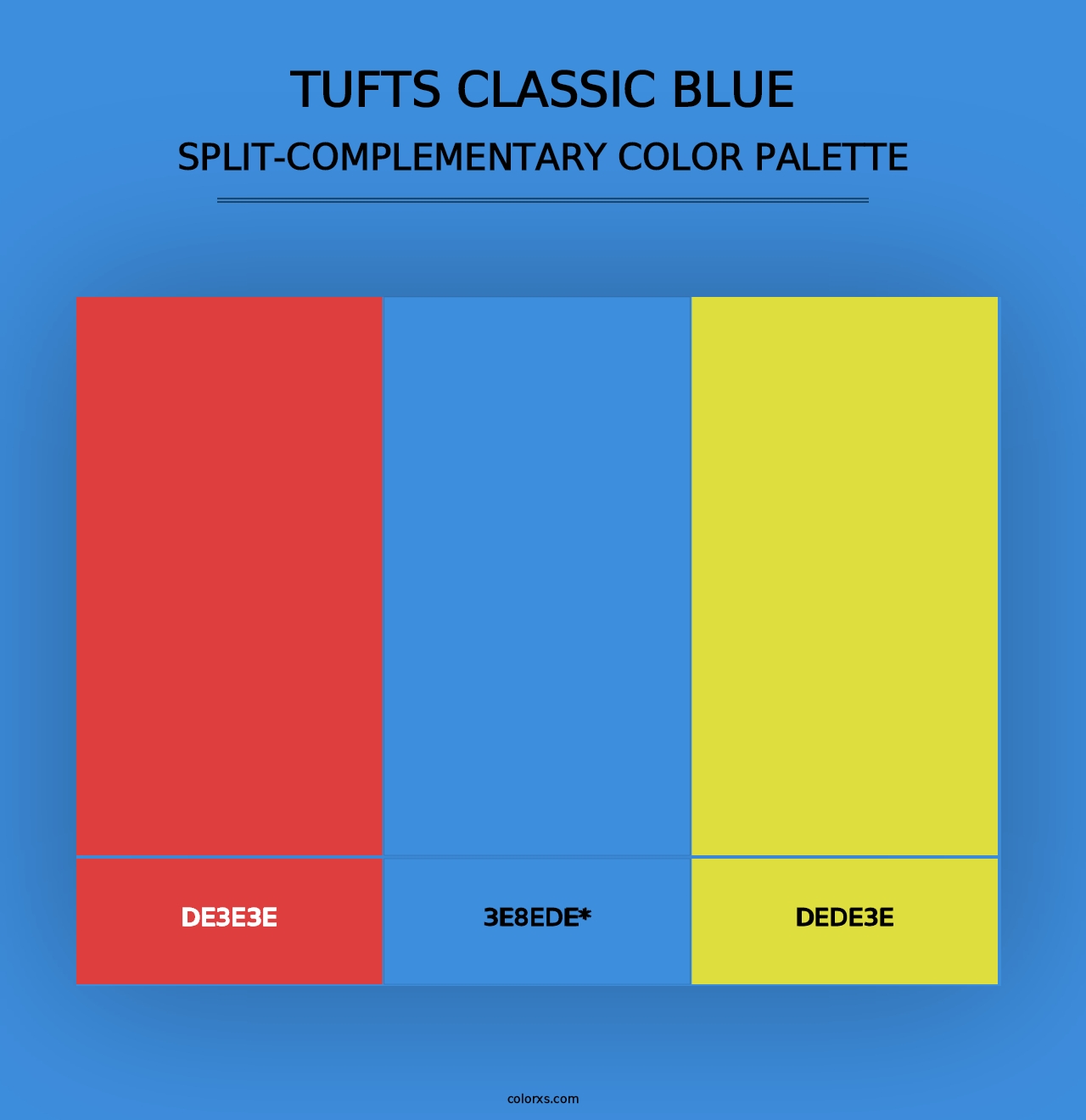 Tufts Classic Blue - Split-Complementary Color Palette