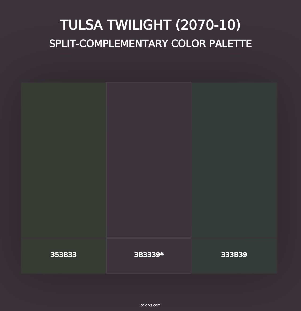 Tulsa Twilight (2070-10) - Split-Complementary Color Palette