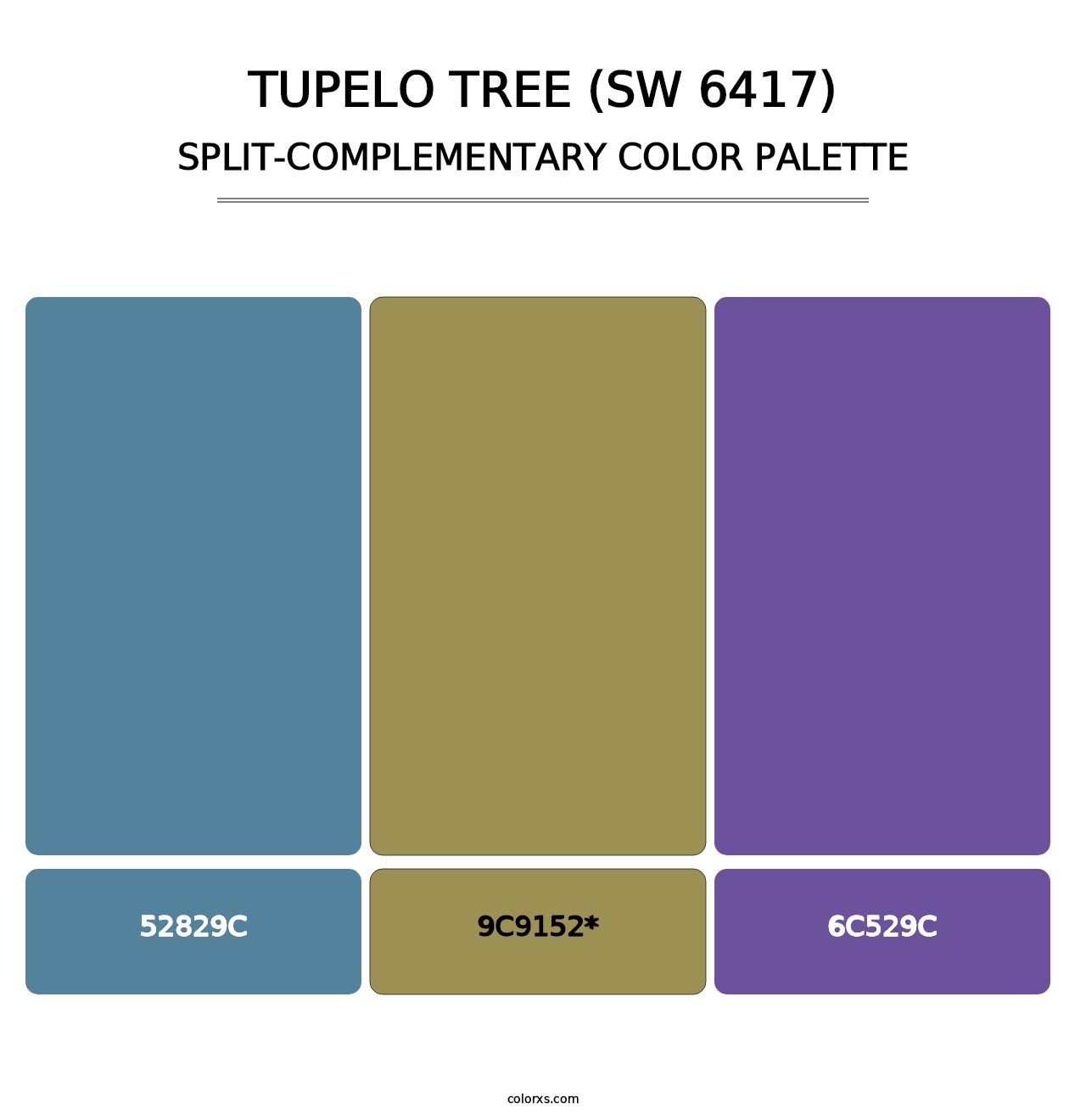 Tupelo Tree (SW 6417) - Split-Complementary Color Palette