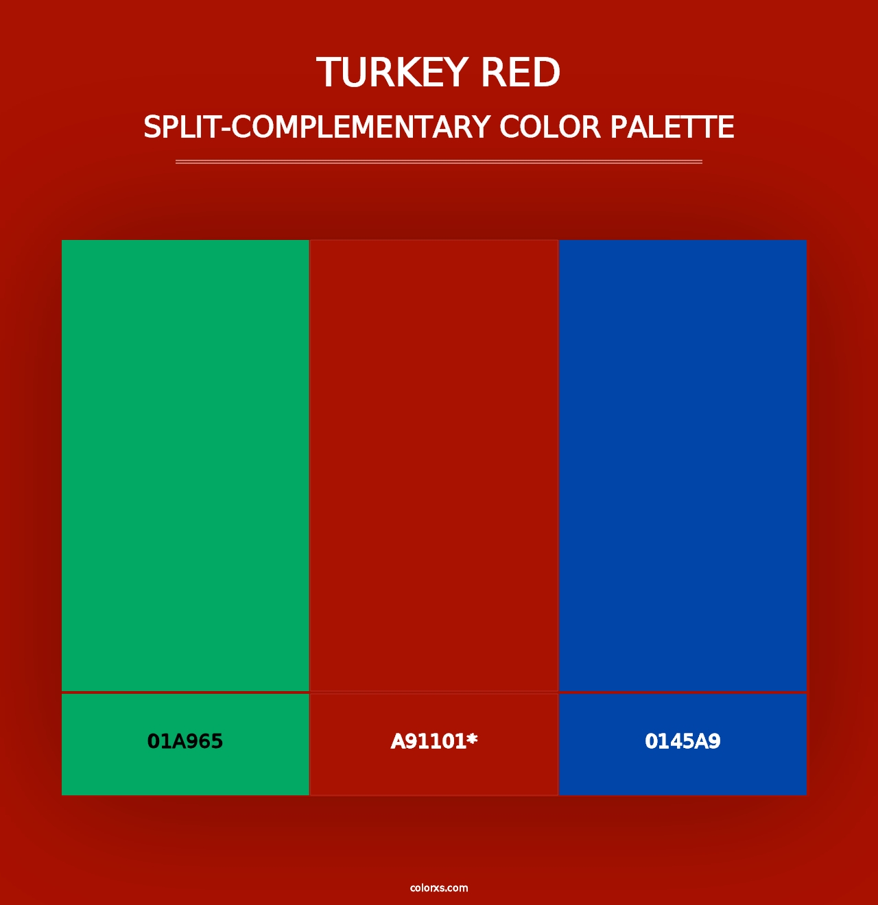 Turkey Red - Split-Complementary Color Palette