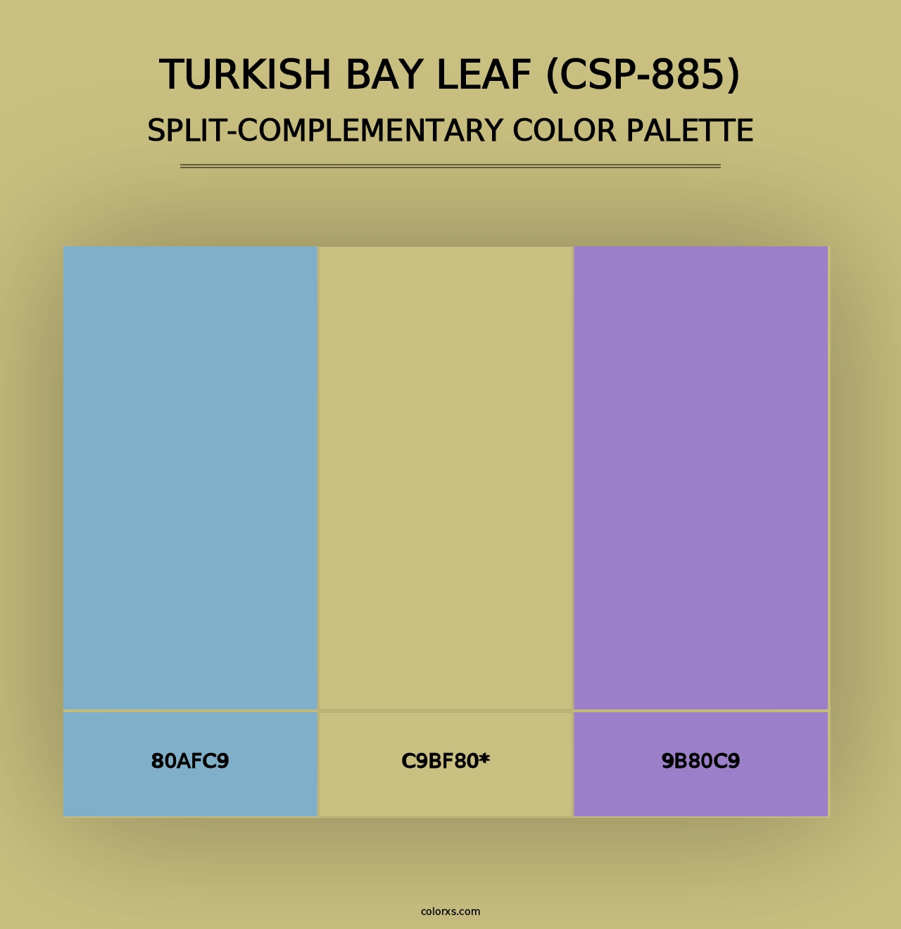 Turkish Bay Leaf (CSP-885) - Split-Complementary Color Palette