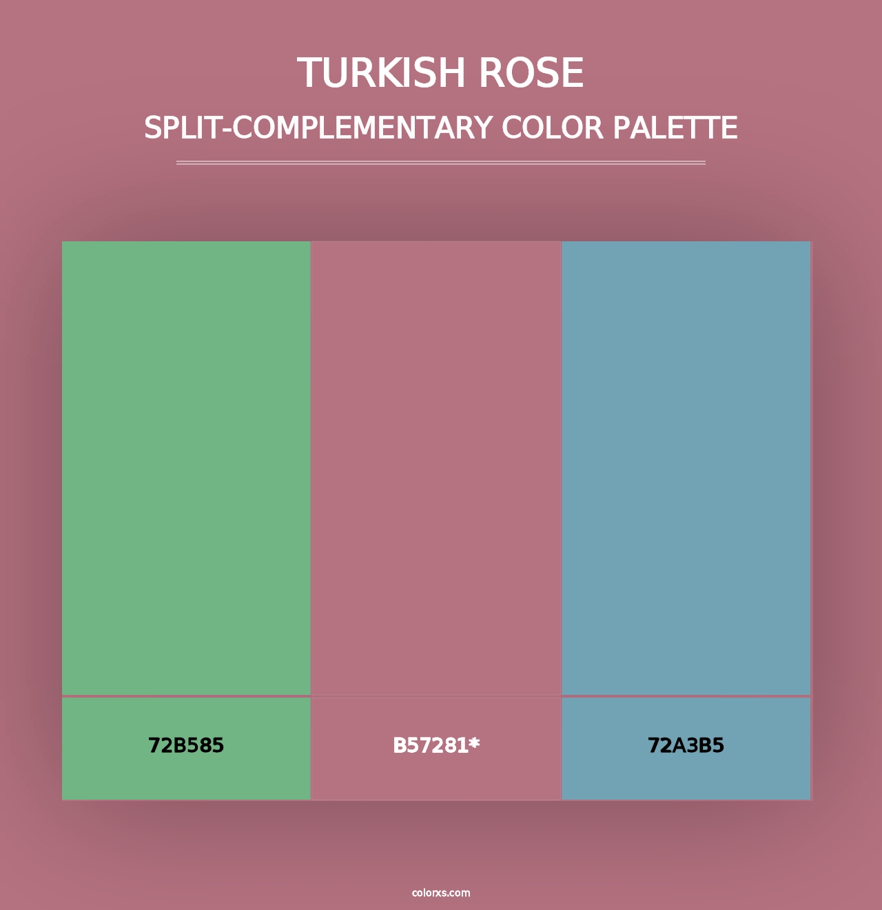 Turkish Rose - Split-Complementary Color Palette