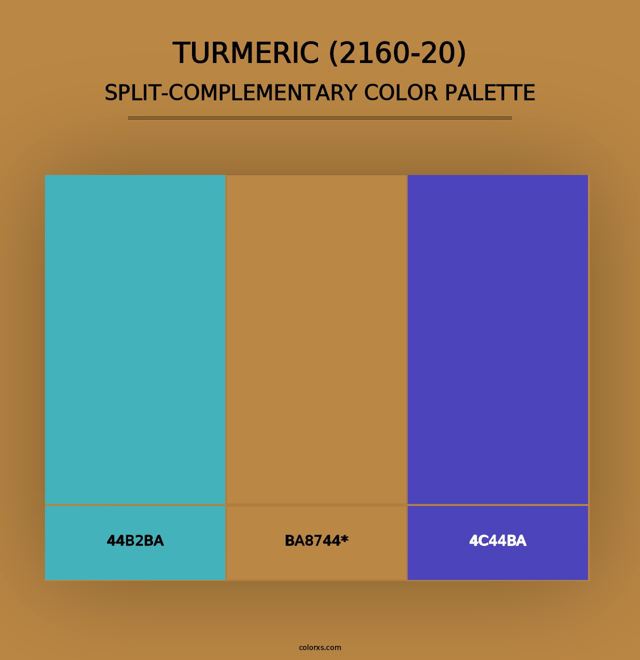 Turmeric (2160-20) - Split-Complementary Color Palette